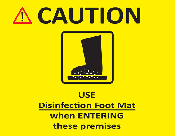 Caution Sign for DFMat (DFMat CS) - Shadow Boards & Cleaning Products for Workplace Hygiene | Atesco Industrial Hygiene