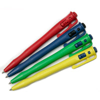 Detectable Retractable Pen with Pocket Clip and Lanyard Attachment 25/pack (DTR-BB-PC)