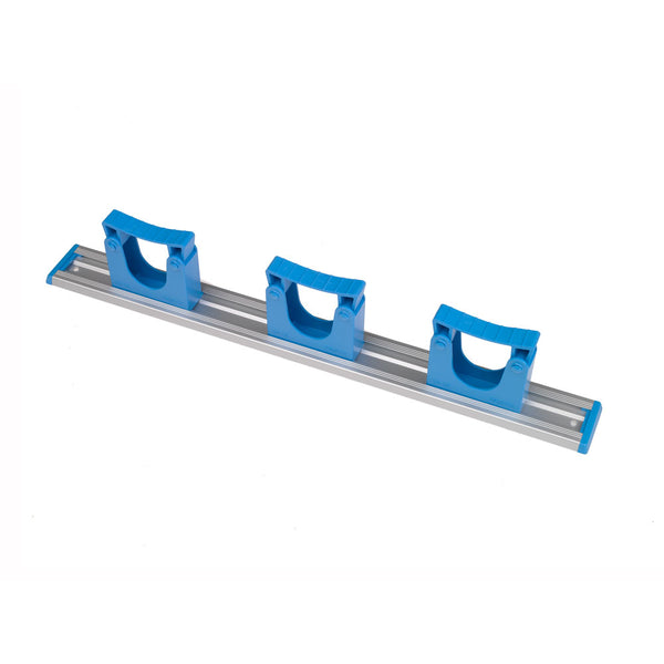 20" Rail with 3 Hold2 hangers (HD7) - Shadow Boards & Cleaning Products for Workplace Hygiene | Atesco Industrial Hygiene