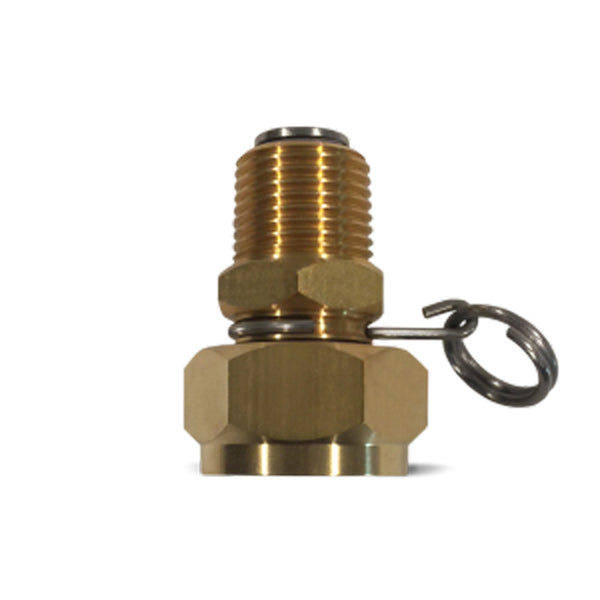 Brass Swivel hose adapter with 1/2" NPT and 3/4" GHT (SLN11)